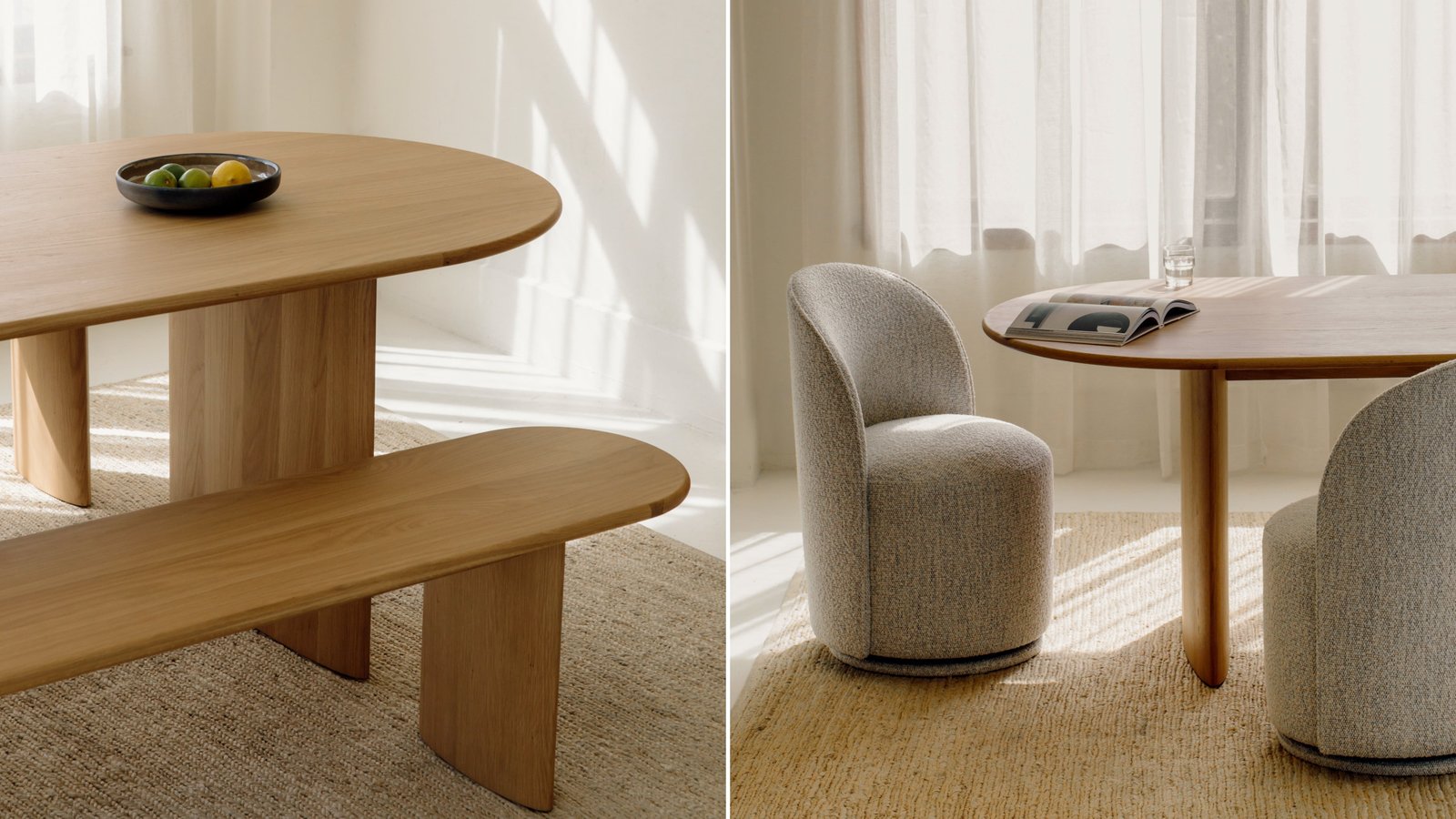 Union Dining Table Seats 6-8 People White Oak - Image 3